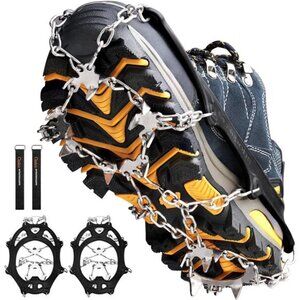 Ice Cleats Traction Snow Grips for Boots Shoes Women Men Anti Slip 19 Stainless